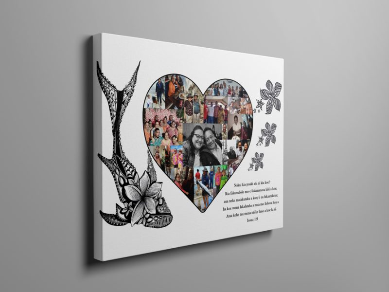 heart shape custom collage photos